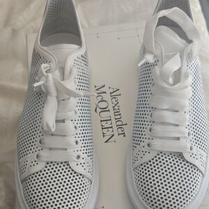 Alexander McQueen White Perforated Men's Sneakers